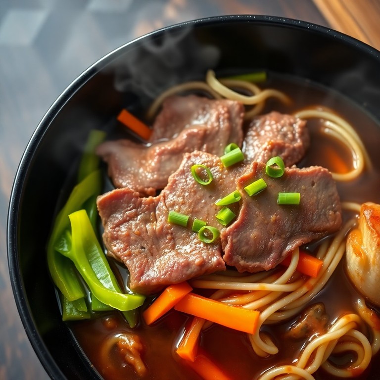 Japanisches Sukiyaki mit Herzhaften Yakiudon-Nudeln