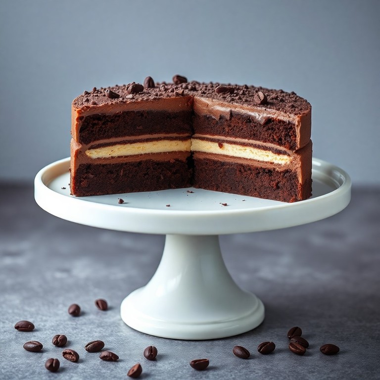 Torta Gelada de Bolacha com Creme de Chocolate Intenso