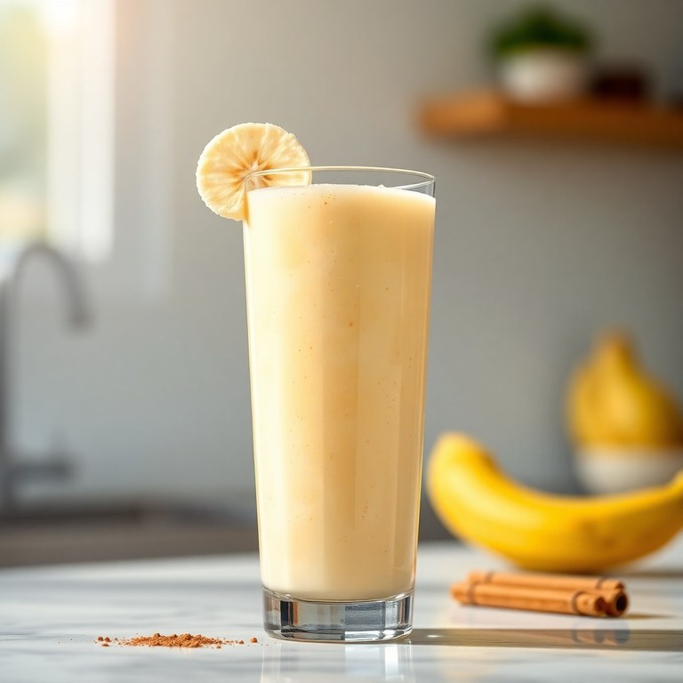 Smoothie Energético de Banana e Proteína com Baunilha