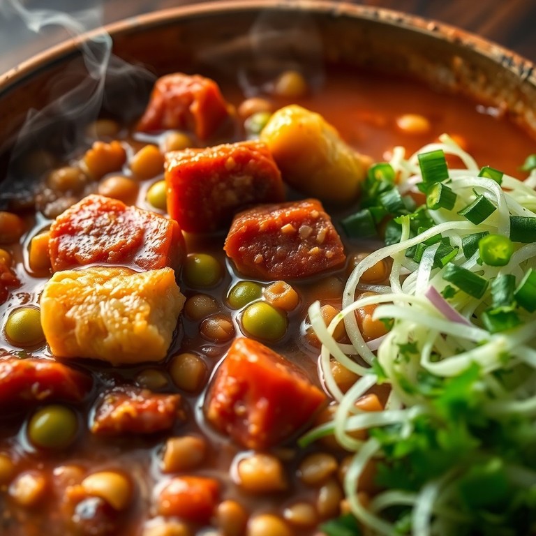 Chorizo, Parelgort en Groentestoof met Kruidige Witloofslaatje