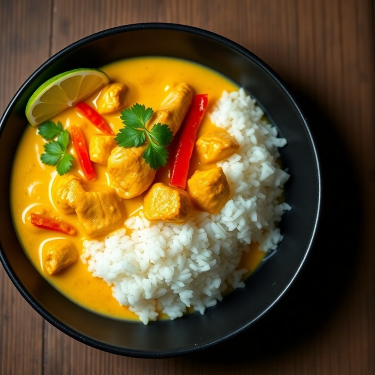 Pollo al Curry Cremoso con Leche de Coco