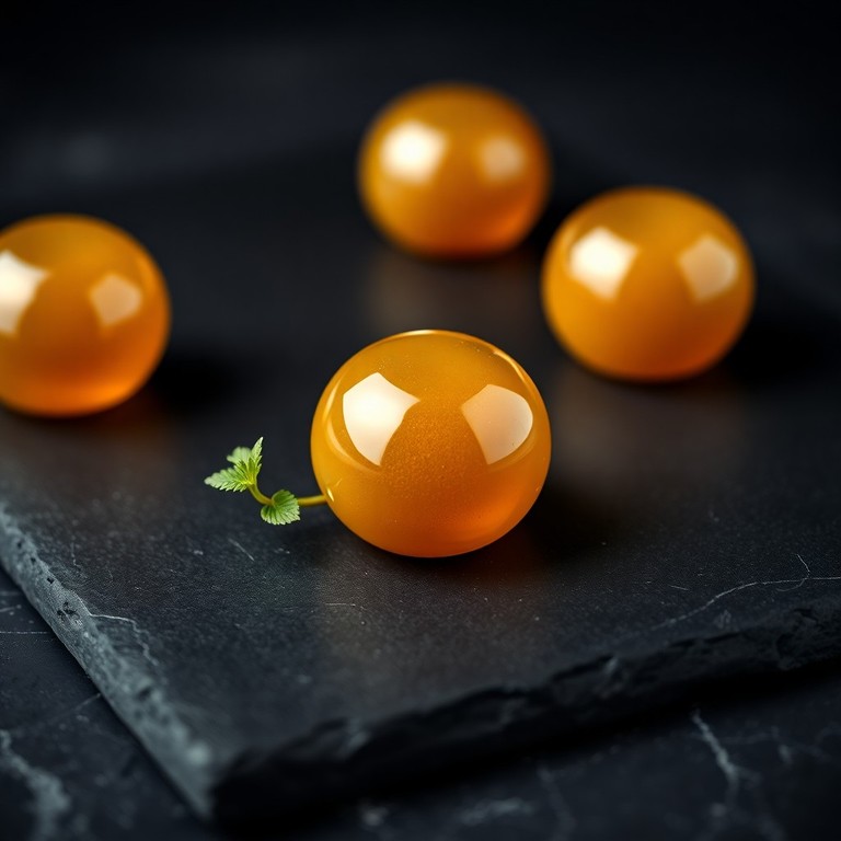 Bombón Líquido de Aceituna y Vermut en Esfera