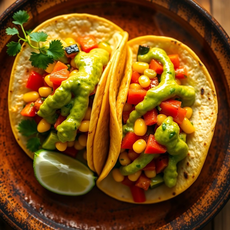 Calabacita Tacos with  Avocado Salsa