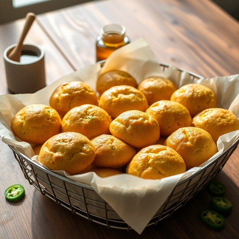 Jalapeño and Honey Cornbread Muffins