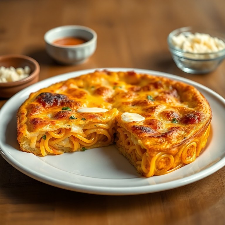 Leftover Spaghetti Noodle Frittata