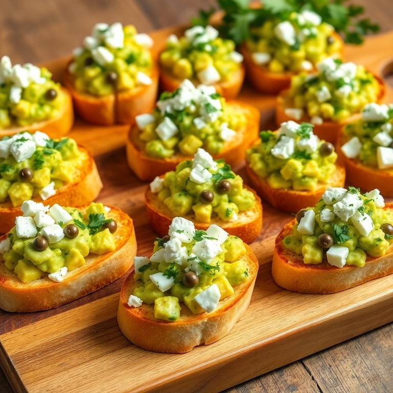 Avocado and Smashed Egg Bruschetta