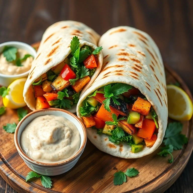Smoky Grilled Vegetable Tabbouleh Wraps
