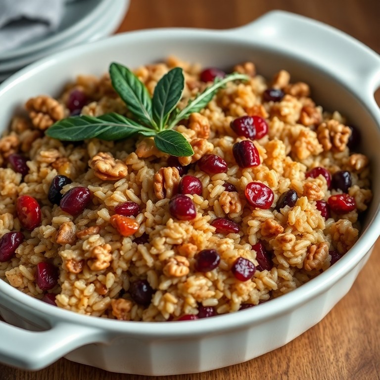 Nutty Wild Rice and Cranberry Stuffing with Sage
