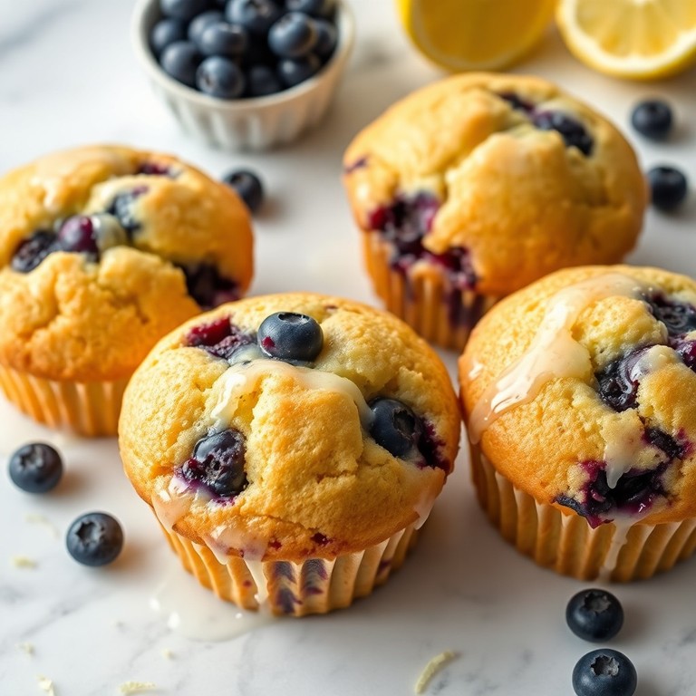 Bright and Tangy Lemon Blueberry Muffins