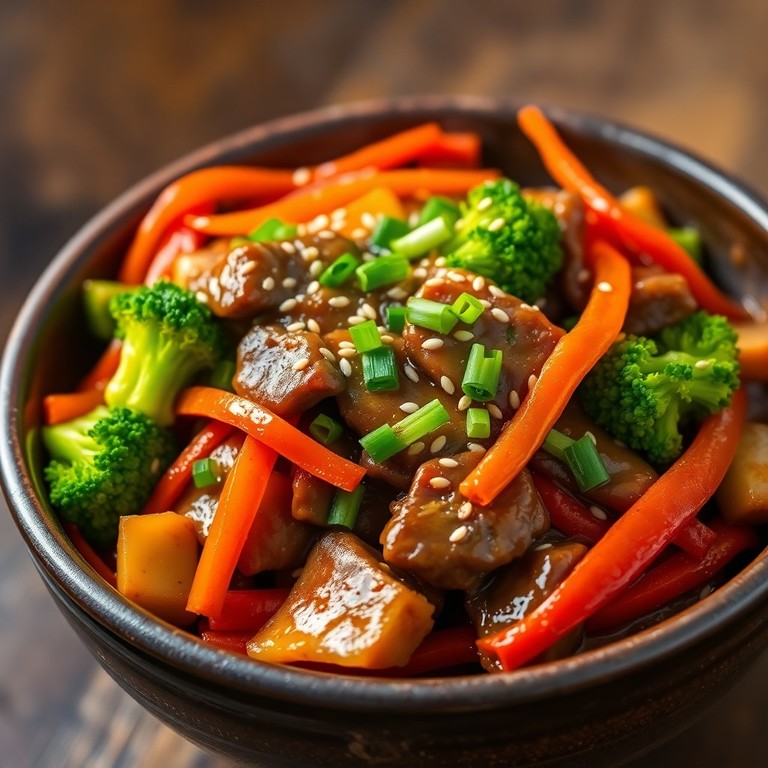 Salteado Rápido de Ternera y Verduras al Estilo Asiático