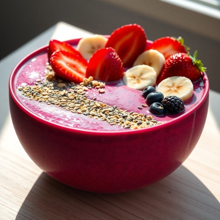 Smoothie Bowl Épais aux Baies et Graines de Chia