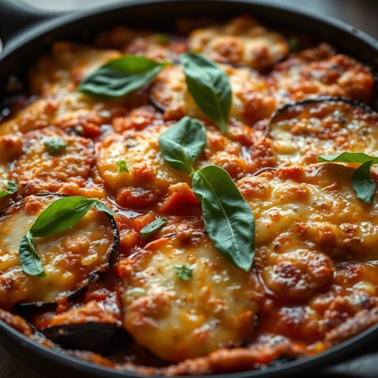 Mediterrane Knoflook Aubergine Gratin (Eénpans)