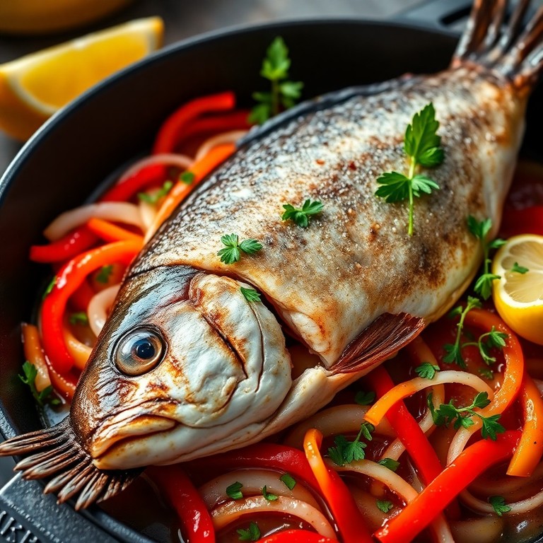 Salteado de Pargos con Cebolla y Hierbas Frescas