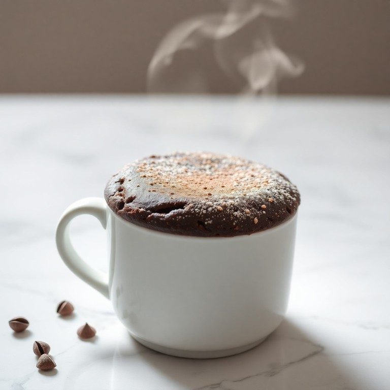 Bolo Individual de Cacau Fit de Micro-ondas com Fibra de Maçã