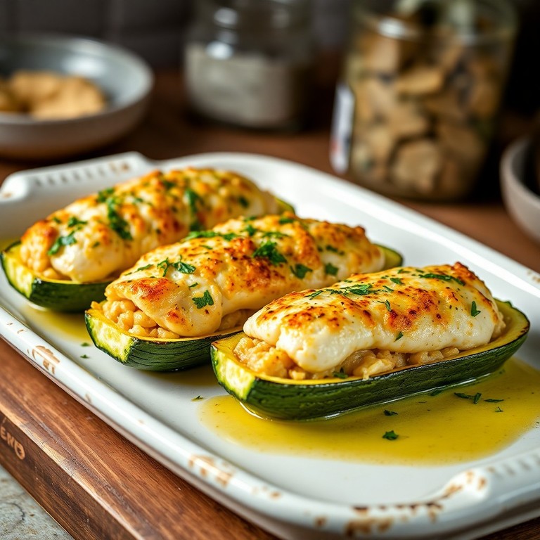 Calabacines Rellenos de Pez Espada y Hierbas Aromáticas