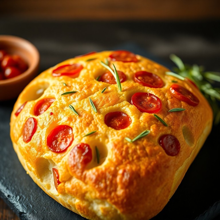 Focaccia de Chouriço e Ervas Aromáticas