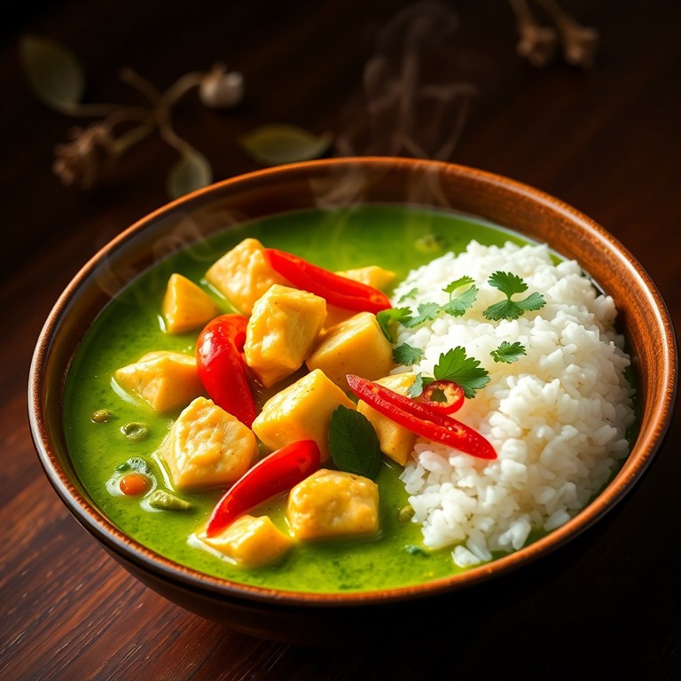 Authentic Thai Green Chicken Curry with Coconut Milk