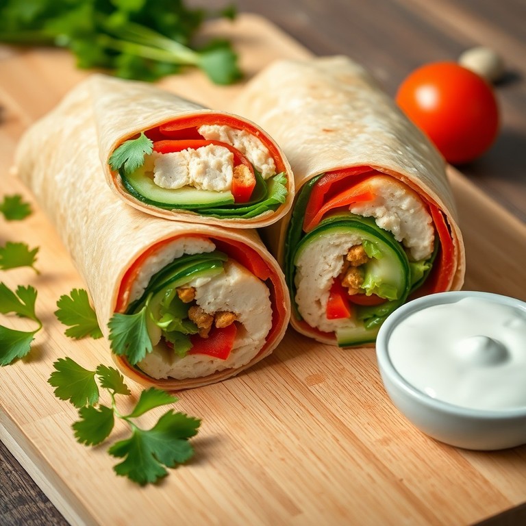 Wraps Express au Poulet et Légumes Croquants