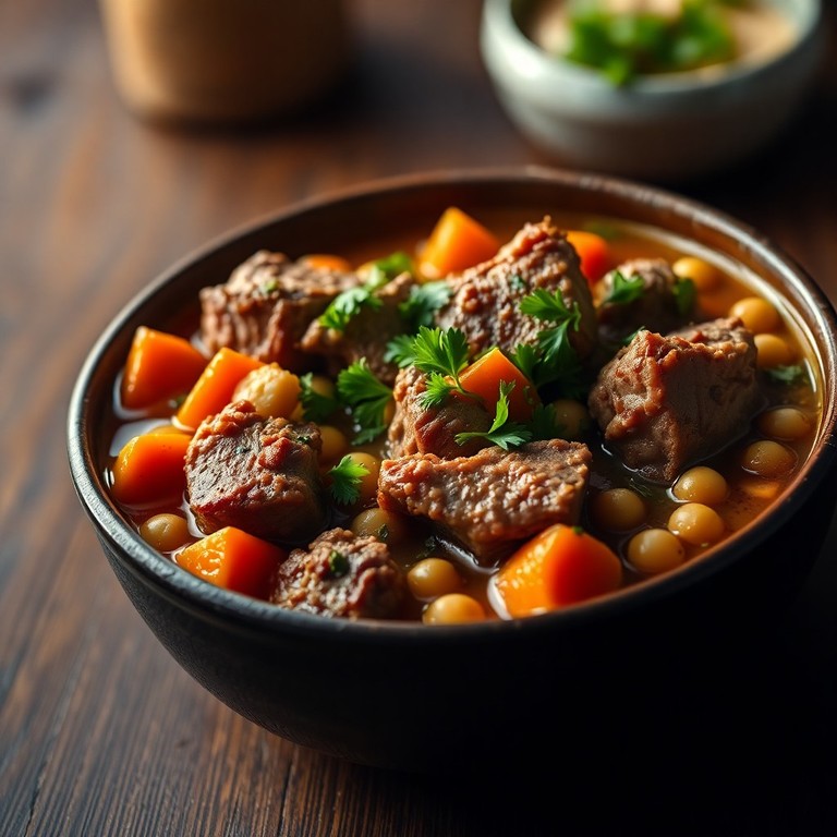 Rask Svineknokegryte med Kikerter og Gulrøtter