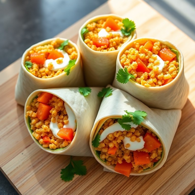 Spiced Quinoa and Vegetable Breakfast Wraps