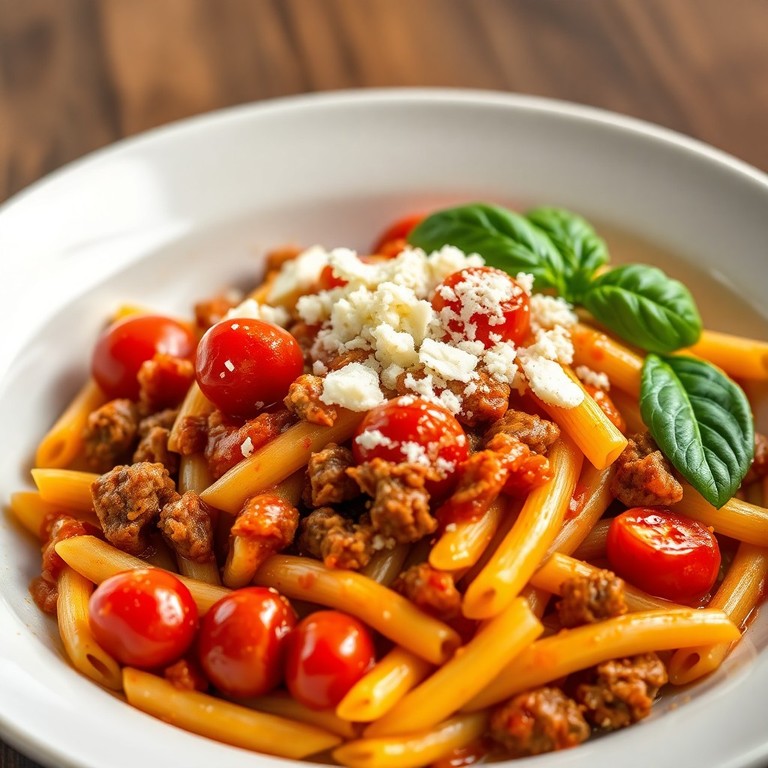Spicy Italian Sausage and Cherry Tomato Pasta