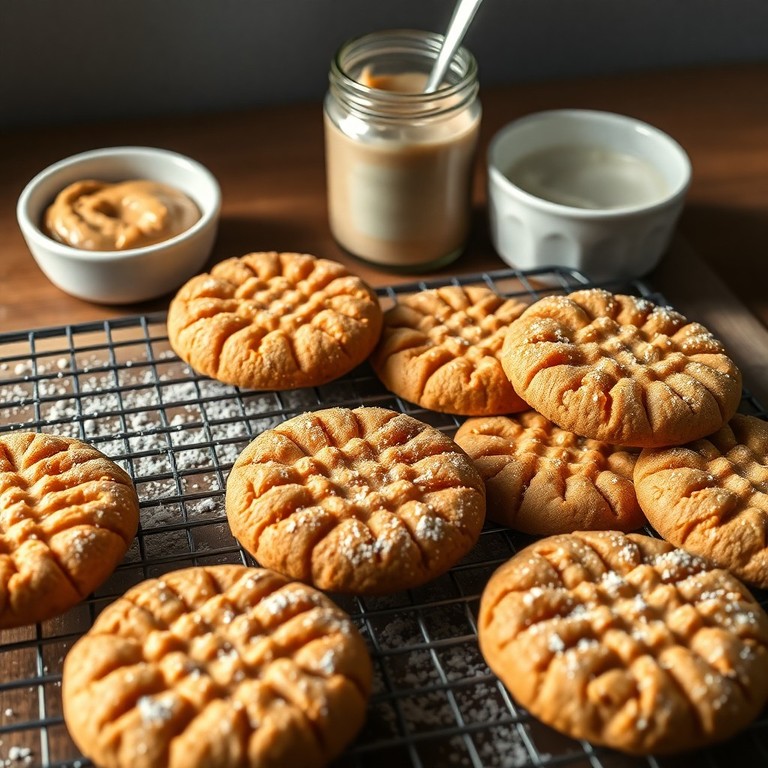 Galletas de Mantequilla de Maní y Leche Condensada (3 Ingredientes)