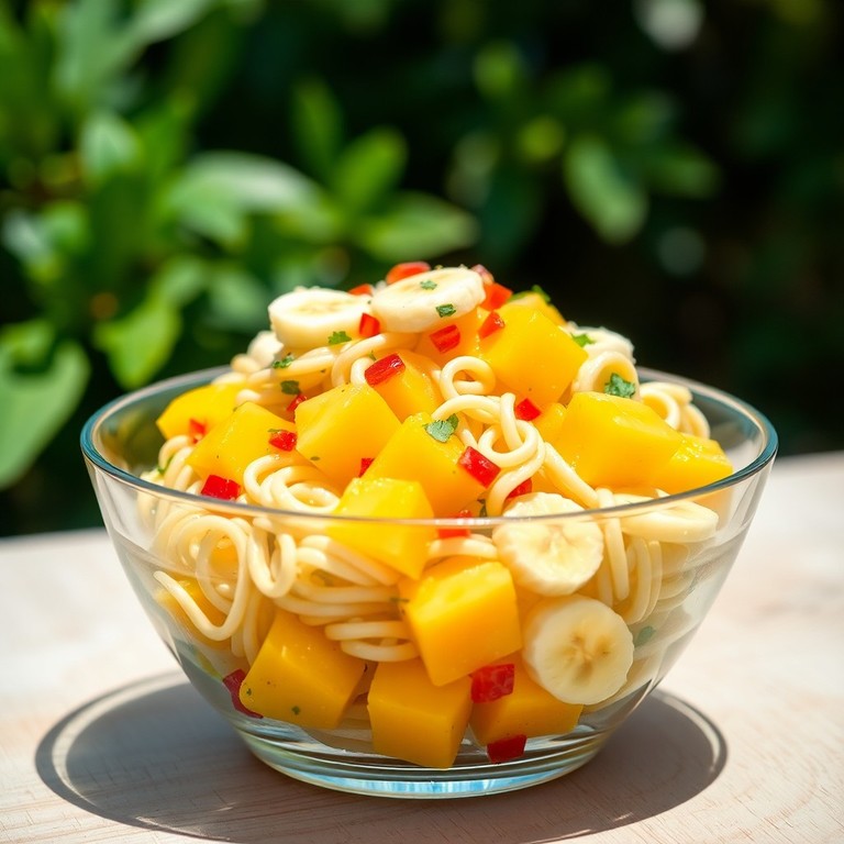 Salada Fria de Macarrão com Manga e Banana Tropical