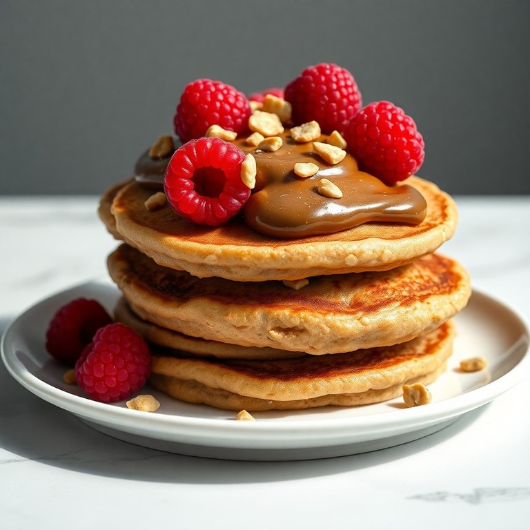 Pancake Fit con Farina d'Avena, Albume e Lamponi