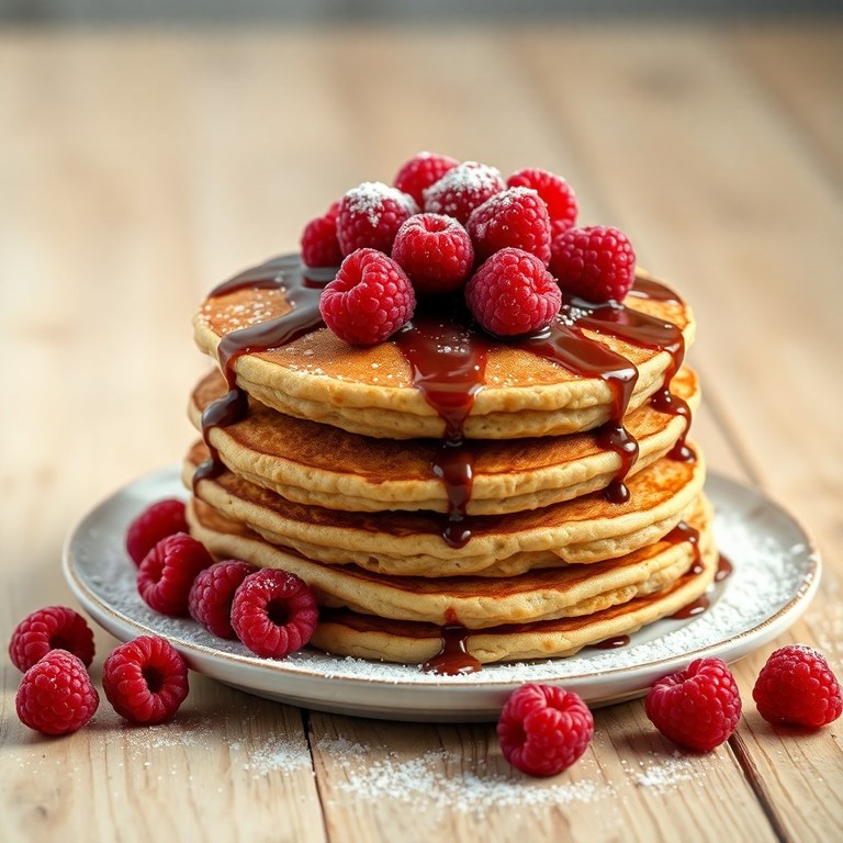 Pancake Fit con Farina d'Avena, Albume e Lamponi