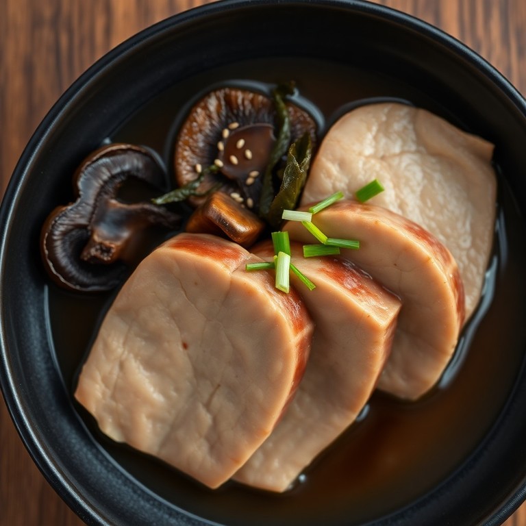 Gedämpfter Asiatischer Seitan mit Shiitake und Umami-Seetang