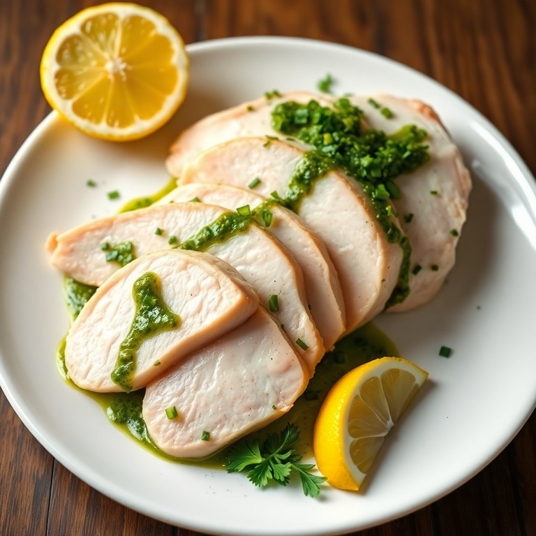 Poulet Poché aux Herbes Fraîches