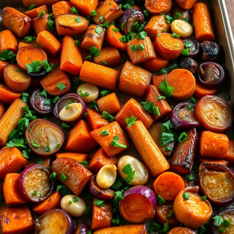 Klassisches Herbstliches Ofengemüse mit Wurzelgemüse