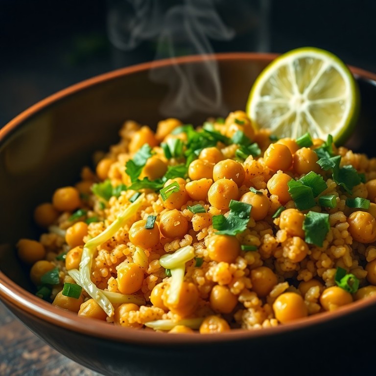 Spiced Chickpea and Quinoa Stir-Fry with Cabbage