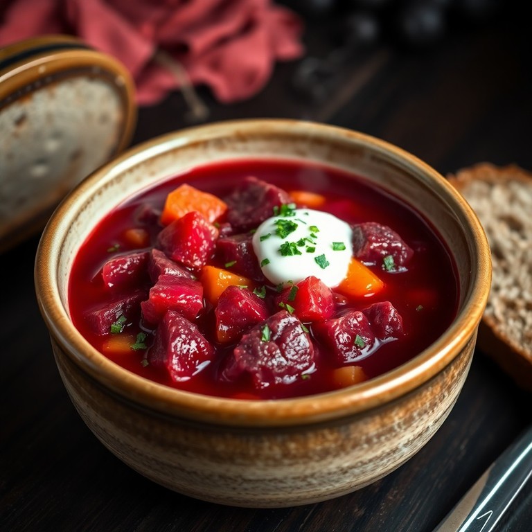 Guiso de Betabel y Carne de Res al Estilo Ruso (Borscht de Invierno)
