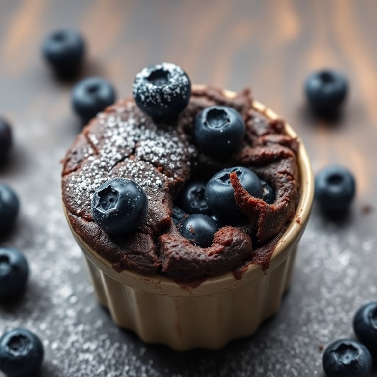 Brownie Húmedo de Avena y Arándanos con Exceso de Chocolate