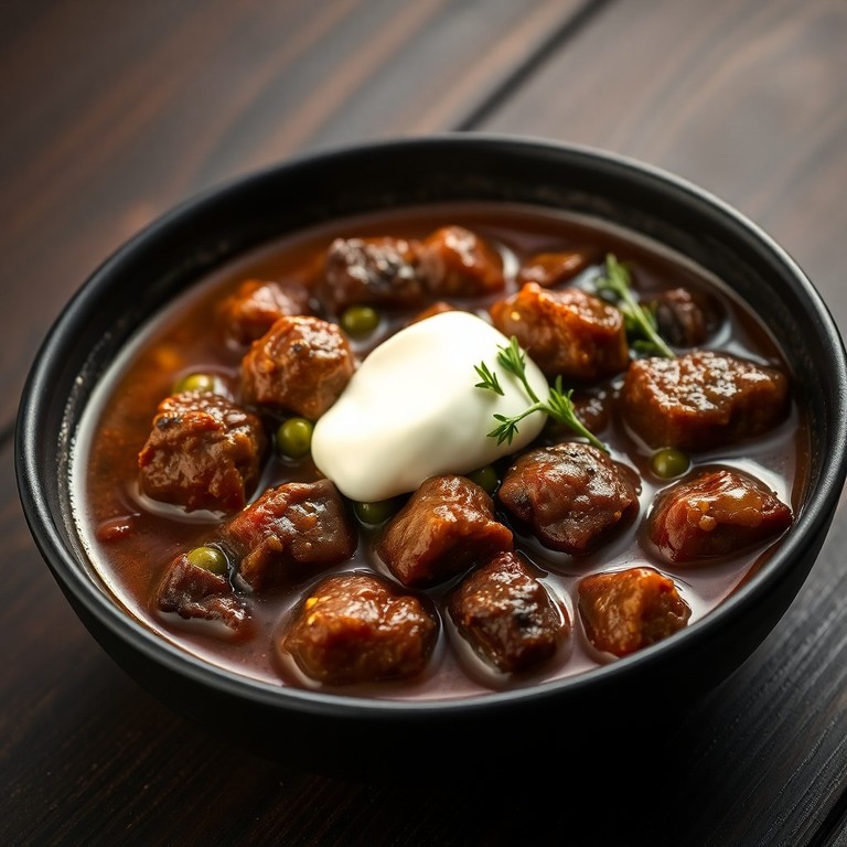 Bœuf Braisé à la Campagne, Sauce Crémée aux Poivres