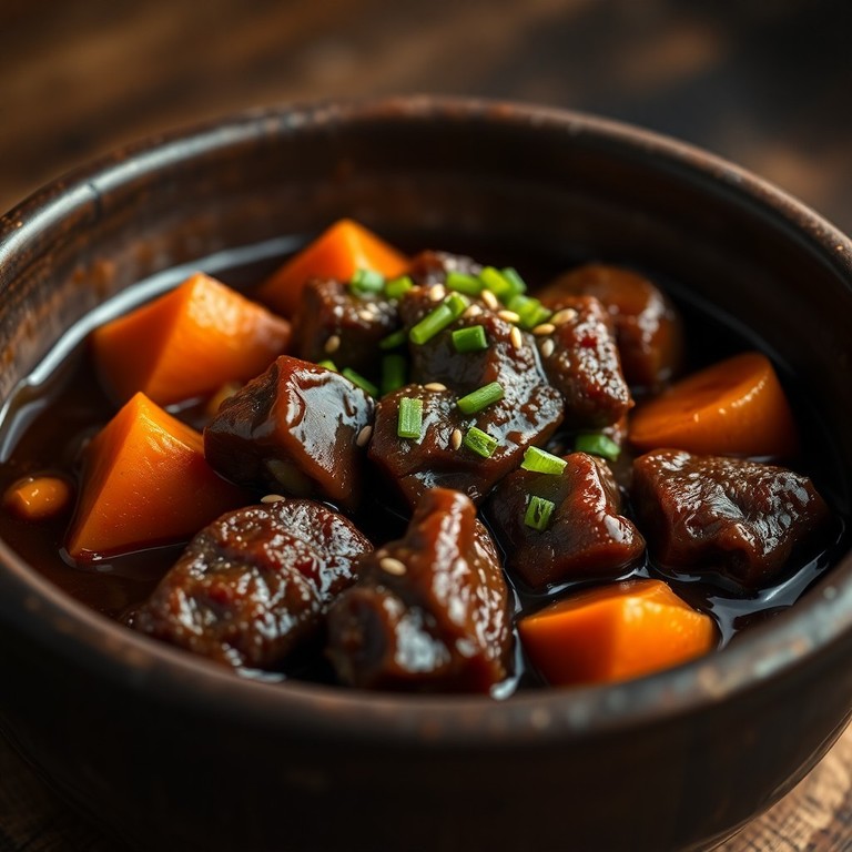 Bœuf Mijoté Lent au Four, Sauce Soja et Umami