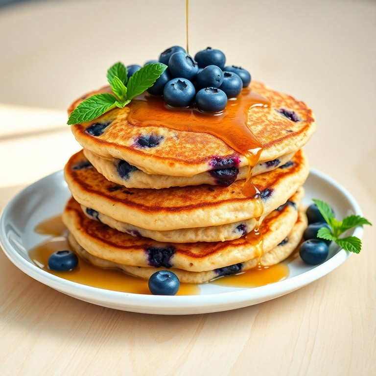 Pancake alla Banana e Mirtilli Integrali Senza Zuccheri Aggiunti