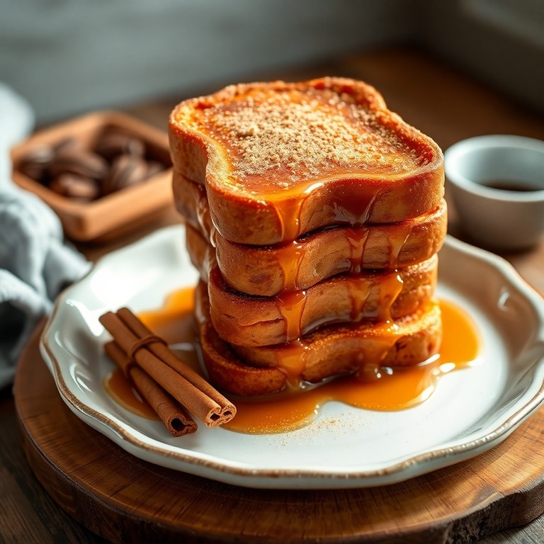 Rabanada Assada Sem Glúten com Calda Aromática de Canela e Baunilha