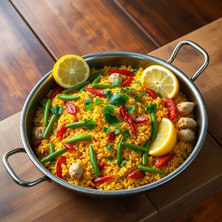 Paella de Verduras y Hebra de Arroz