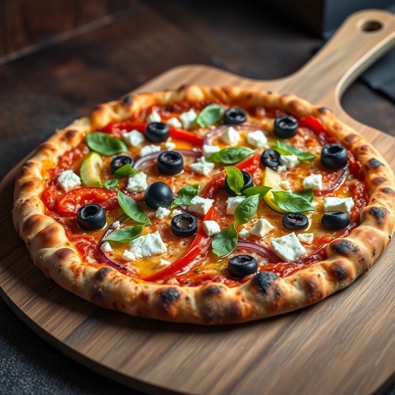 Pizza Vegetariana Mediterrânea com Legumes Grelhados