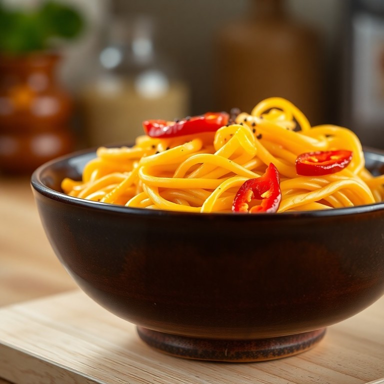 Spicy Egg and Onion Stir-Fried Noodles