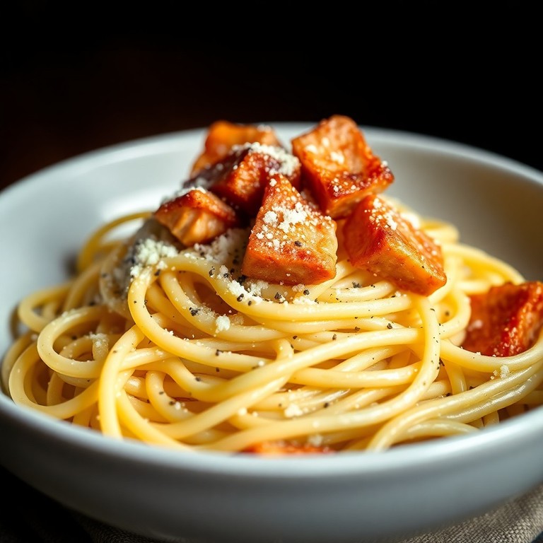 Pasta alla Gricia-Style mit Parmesan-Milch-Emulsion