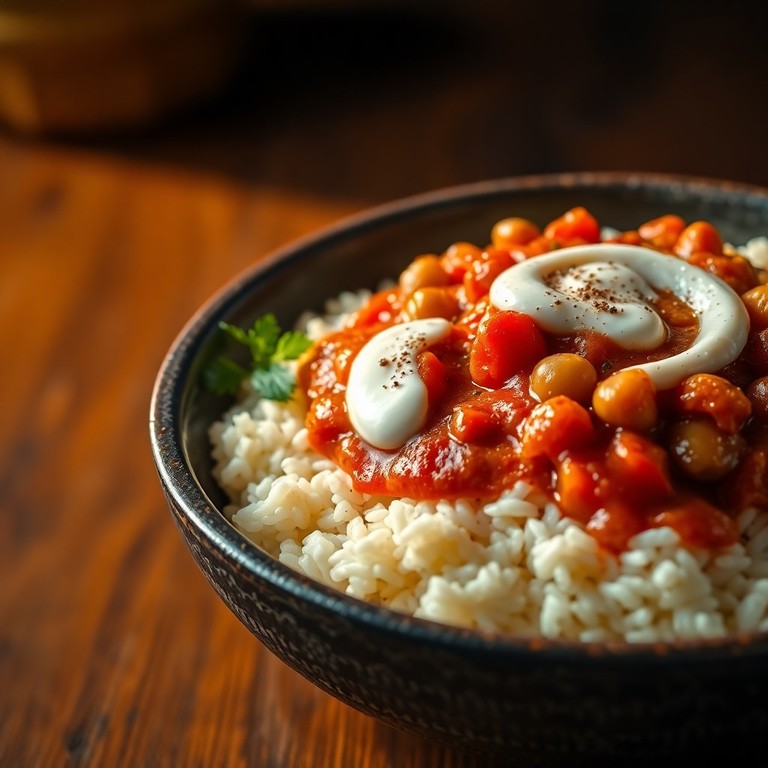 Riz Créole aux Sardines, Pois Chiches et Lait de Coco