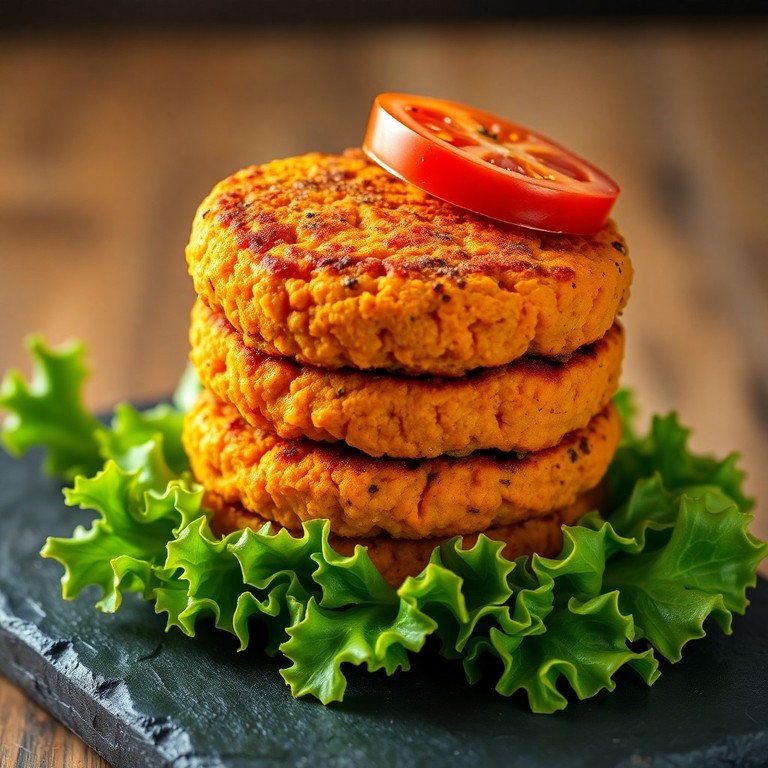 Burger di Zucca, Carote e Ricotta con Finocchi Croccanti