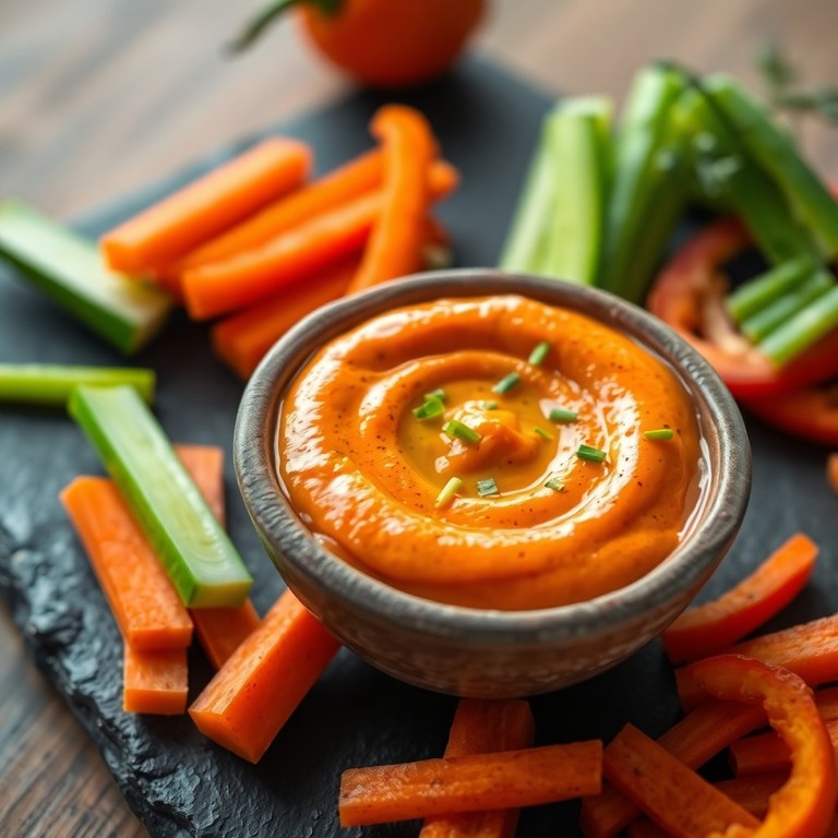 Dip Crémeux au Paprika Frais et Poivron Épicé
