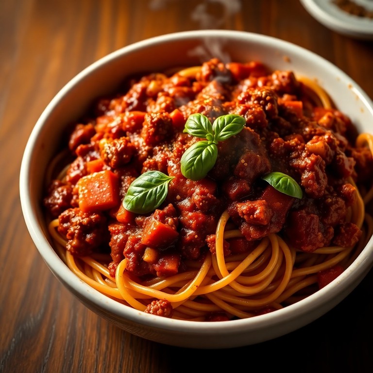 Spaghetti Bolognaise Épicée à la Viande Hachée
