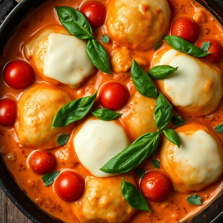 Vegetarische Schupfnudel-Pfanne mit Tomaten und Mozzarella