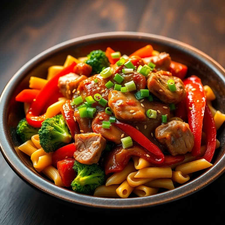 Stir-fry de Cachaço de Porco e Legumes da Horta