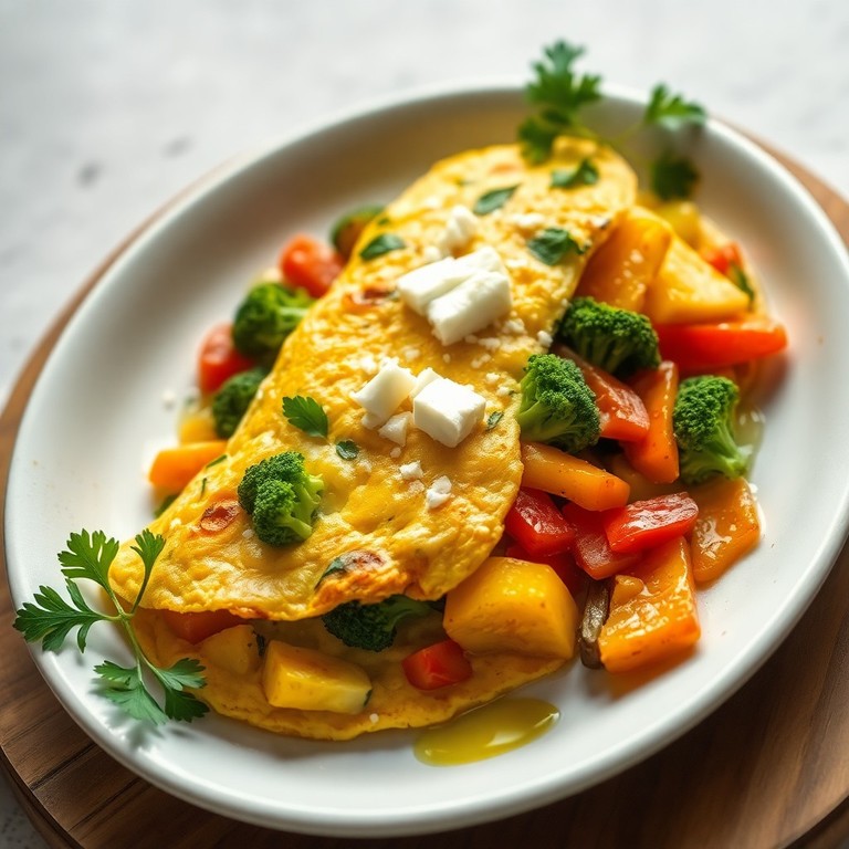 Omelete de Claras com Legumes Assados no Forno